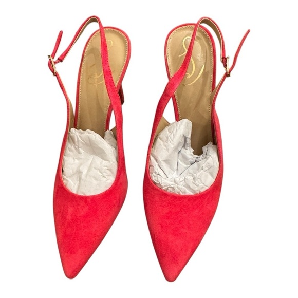 Sam Edelman Hazel Sling Dahlia Pink Pointed Toe Stiletto Heel - Picture 8 of 9